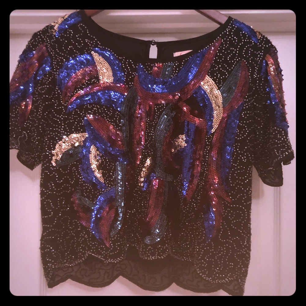 Beaded Crop Top